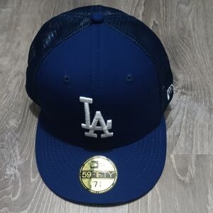 Los Angeles Dodgers back mesh  New Era 59fifty fitted Cap (Blue) A-24